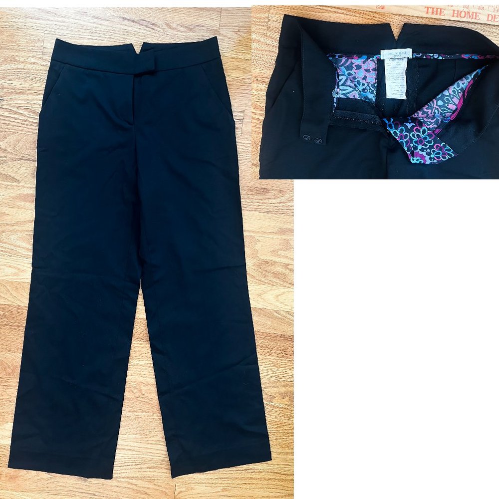 Pucci Pants / Dress Work Pants / Relaxed Fit / 42 USA 8 / Black Suit Pants EUC